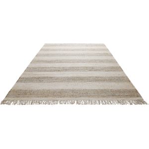 Green Looop Teppich »Virgil«, rechteckig, 4 mm Höhe, Naturfaser Teppich aus 80% Jute 20% Baumwolle, mit Fransen, Wohnzimmer