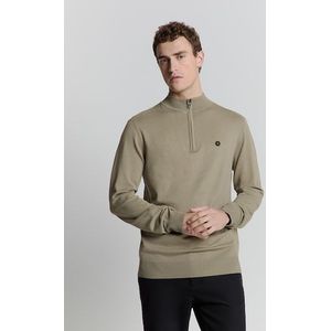 NO EXCESS Rundhalspullover »No Excess Sweatshirt mit halbem Reißverschluss«