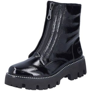Rieker Winterstiefelette, Boots, Front Reißverschluss, Profilsohle, Nieten besetzter Rahmen