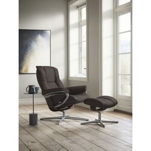 Stressless® Relaxsessel »Mayfair«, (Set, Relaxsessel mit Hocker), mit Hocker, mit Cross Base, Größe S, M & L, Holzakzent Wenge