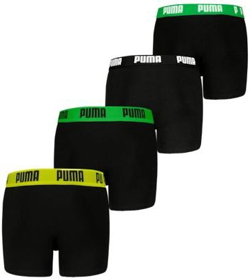 PUMA Boxershorts »PUMA BOYS EVERYDAY BASIC BOXERS 4P ECOM«, (4er Pack), mit farblich abgesetztem Bund