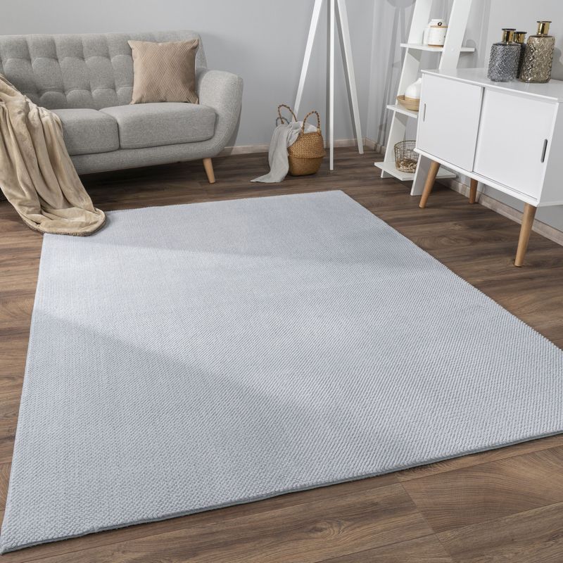 Paco Home Teppich »Sevilla 521«, rechteckig, 16 mm Höhe, Kurzflor, Uni Farben, weich & kuschelig, Hoch-Tief Effekt, Wohnzimmer