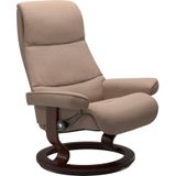 Stressless® Relaxsessel »View«, (Set, Relaxsessel mit Hocker), mit Classic Base, Größe S,Gestell Braun