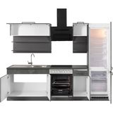 KOCHSTATION Küchenzeile »KS-Tulsa«, ohne E-Geräte, Breite 270 cm, schwarze Metallgriffe, MDF Fronten