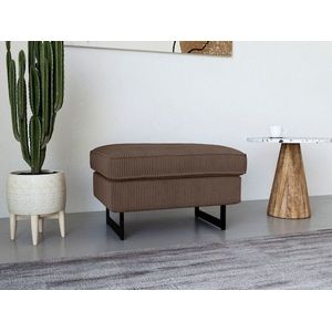 Places of Style Hocker »Pinto«, mit Keder, Metallfüßen und auch in Cord Bezug erhältlich
