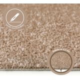 Andiamo Teppichboden »Kräuselvelours Ines«, rechteckig, 8,5 mm Höhe, Uni Farben, Breite 400 cm, strapazierfähig & pflegeleicht