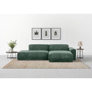 TRENDMANUFAKTUR Ecksofa »Braga, mit hochwertigem Kaltschaum, L-Form, in Cord erhältlich«, (2 St.), modernes Sofa, Couch mit hohem Sitzkomfort, 275/72/160 cm (B/H/T)