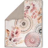 hip Plaid »Afina«, Weich, Kuscheldecke, 130x160 cm, Wendeoptik, Mandala, Simple, Grau