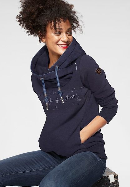 Ragwear Sweater »GRIPY BUTTON O STARDUST«, mit Statement-Front-Print ""We are made of Stardust