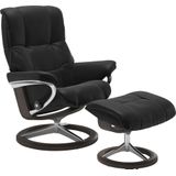Stressless® Relaxsessel »Mayfair«, (Set, Relaxsessel mit Hocker), mit Hocker, mit Signature Base, Größe S, M & L, Gestell Wenge