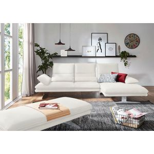 W.SCHILLIG Ecksofa »broadway, Designsofa mit tollem Sitzkomfort, L-Form«, Sitztiefenverstellung, Kopfteil- & Seitenteilverstellung, Breite 291cm