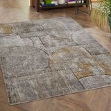 LUXOR living Teppich »Toronto«, rechteckig, 12 mm Höhe, Kurzflor, modernes Patchwork-Design, Hoch-Tief Struktur, Wohnzimmer