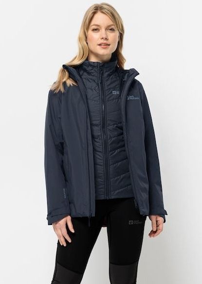 Jack Wolfskin 3-in-1-Funktionsjacke »GLAABACH 3IN1 JKT W«, (2 teilig), mit Kapuze