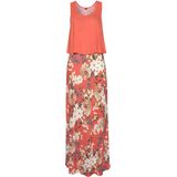 s.Oliver Maxikleid, im Lagen-Look mit Blumenprint, Sommerkleid, Strandkleid