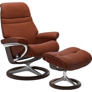 Stressless® Relaxsessel »Sunrise«, (Set, Relaxsessel mit Hocker), mit Signature Base, Größe S, Gestell Wenge