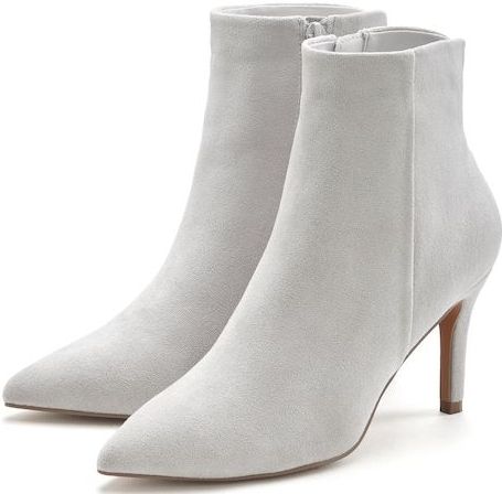 LASCANA High-Heel-Stiefelette, in spitzer Form & Pfennigabsatz, Reißverschluss Stiefel VEGAN