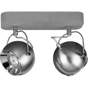 SPOT Light Deckenleuchte »BALL CONCRETE«, 2 flammig, Leuchtmittel GU10  LED wechselbar, Inklusive austauschbare LED-Leuchtmittel, bewegliche Spotköpfe