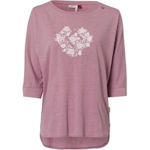 Ragwear Langarmshirt »RAG Longsleeve SHIMONA O PRINTED«, mit Frontdruck und Zierknopf, hinten länger geschnitten