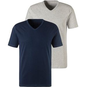 H.I.S Unterziehshirt, (2 St.), mit V-Ausschnitt und kleinem Logo, Unterhemd, T-Shirt