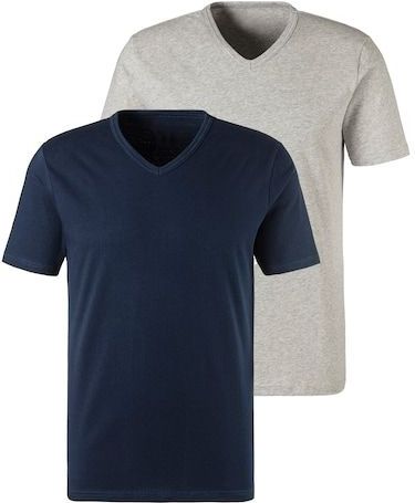 H.I.S Unterziehshirt, (2 St.), mit V-Ausschnitt und kleinem Logo, Unterhemd, T-Shirt