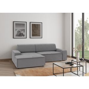 TRENDMANUFAKTUR Ecksofa »Graz, wahlweise mit Sitzvorschub und Bettkasten, L-Form, Breite 246 cm«, in Cord-, haustierfreundlichem LEO Struktur- oder LUMOS-3D-Bezug
