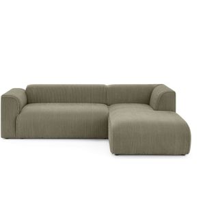 INOSIGN Ecksofa »MERID L-Form (257 cm), zeitlos & stilvolles Design,«, Aufwendig gepolstert, in Cord, Chenille und Struktur