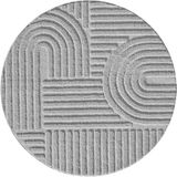 Ayyildiz Teppiche Teppich »ART 1121«, rund, 8 mm Höhe, 3D Hoch-Tief-Effekt, weicher Hochflor, pflegeleicht