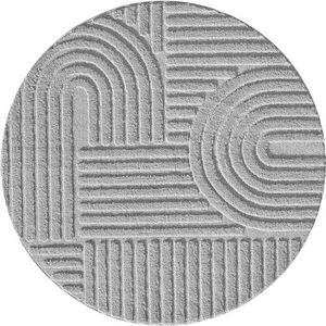 Ayyildiz Teppiche Teppich »ART 1121«, rund, 8 mm Höhe, 3D Hoch-Tief-Effekt, weicher Hochflor, pflegeleicht
