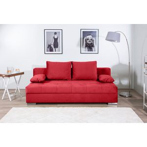 COLLECTION AB Schlafsofa »Tania mit Bettfunktion und Bettkasten«, komfortabler Sitzkomfort: Federkern-Polsterung, inklusive Rückenkissen