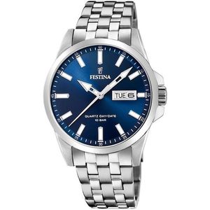 Festina Quarzuhr, Armbanduhr, Herrenuhr, Damenuhr, Edelstahlarmband, bis 10 bar wasserd.