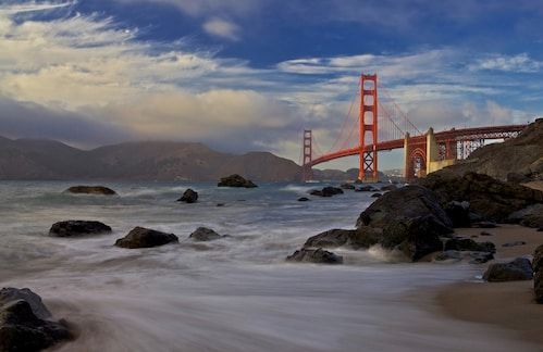 Papermoon Fototapete »Photo-Art EVGENY VASENEV, GOLDEN GATE BRIDGE«
