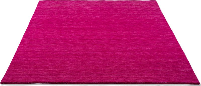 THEKO Wollteppich »Holi«, rechteckig, 13 mm Höhe, Uni-Farben, leicht meliert, reine Wolle, handgewebt mit Knüpfoptik