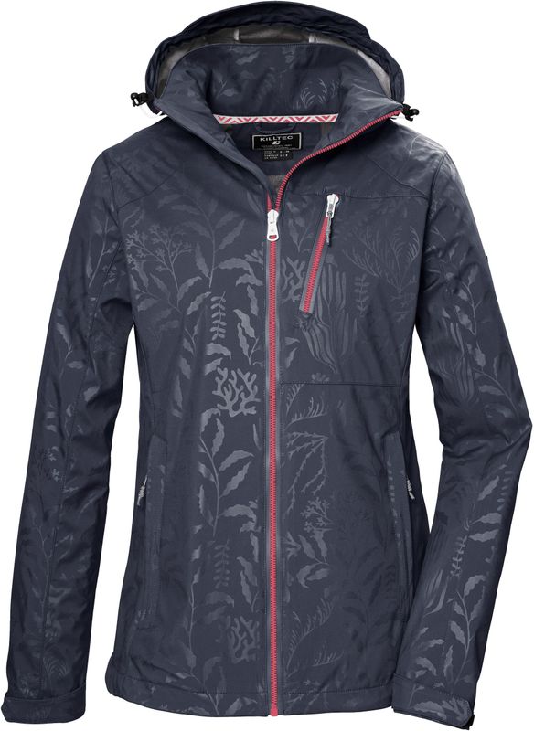 Killtec Softshelljacke »KOS 122 WMN SFTSHLL JCKT FLORAL«, Softshelljacke: Wind- und wasserdicht, atmungsaktiv, Kapuze abzippbar