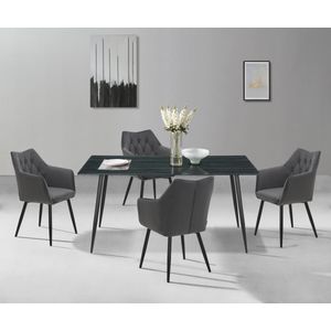 Home affaire Esszimmerstuhl »Alton Schalenstuhl, TOPSELLER!«, (Set), 2 St., Samtvelours, mit weichem Samtvelours, Armlehnstuhl mit attraktiver Knopfheftung