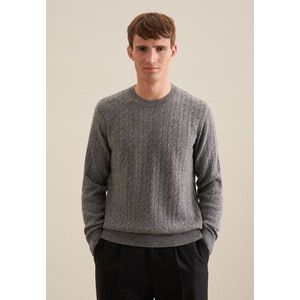 seidensticker Strickpullover »Regular«, Langarm Rundhals Zopfmuster