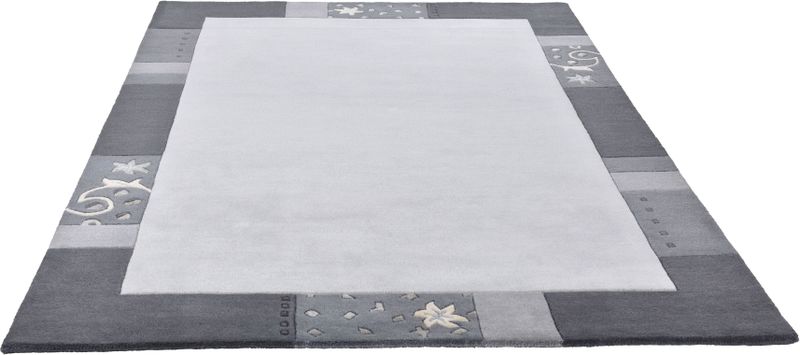 THEKO Wollteppich »Royal Ganges«, rechteckig, 13 mm Höhe, reine Wolle, mit Bordüre, ideal im Wohnzimmer & Schlafzimmer