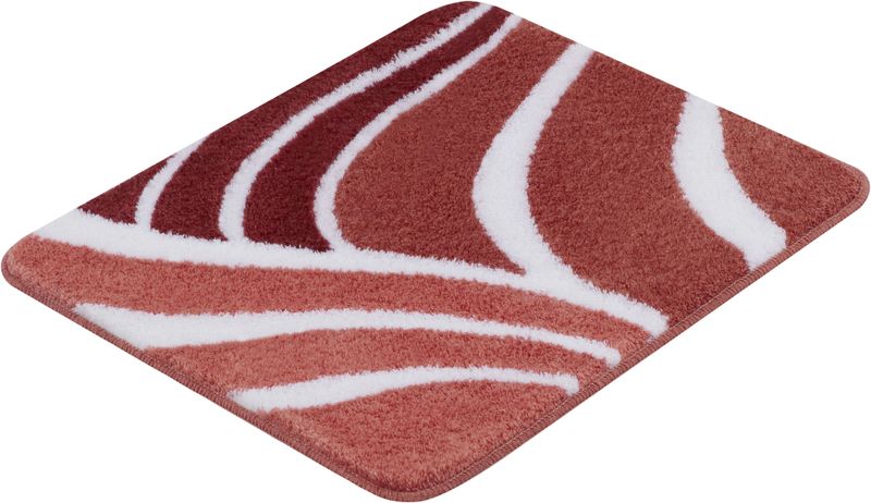 Kleine Wolke Badematte »Flame«, rutschhemmend beschichtet, fußbodenheizungsgeeignet, Badteppich, modernes Wellen Design