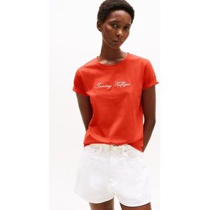 Tommy Hilfiger Kurzarmshirt »SCRIPT REG C-NK SS T-SHIRT«, mit Tommy Hilfiger Script Logo-Schriftzug