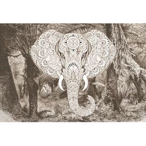 Architects Paper Fototapete »Atelier 47 Elephant Head 1«, orientalisch, Vlies, Wand, Schräge, Decke