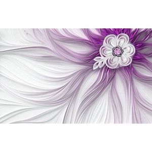 Papermoon Fototapete »Muster mit Blumen lila«