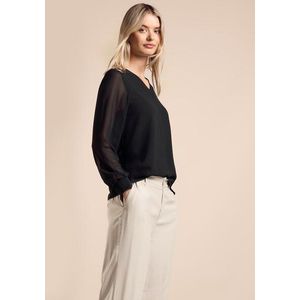 STREET ONE Langarmshirt, mit V-Ausschnitt