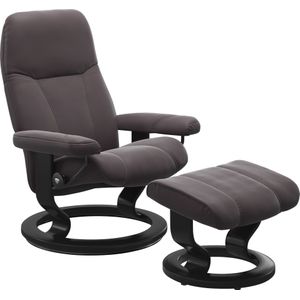 Stressless® Relaxsessel »Consul«, (Set, Relaxsessel mit Hocker), mit Hocker, mit Classic Base, Größe M, Gestell Schwarz
