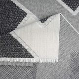 Carpet City Teppich »LINDO 8877«, rechteckig, 11 mm Höhe, Kurzflor, Hochtief-Muster/ 3D-Effekt, Fransen, Boho-Stil, Wohnzimmer