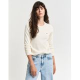 Gant Rundhalspullover »CLASSIC COTTON C-NECK«, mit Zopfstrickmuster