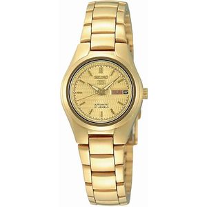 Seiko Automatikuhr »Seiko 5«, Armbanduhr, Damenuhr, Tag, Datum, Edelstahlarmband