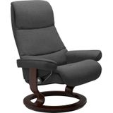 Stressless® Relaxsessel »View«, (Set, Relaxsessel mit Hocker), mit Classic Base, Größe S,Gestell Braun