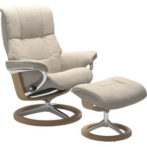Stressless® Relaxsessel »Mayfair«, (Set, Relaxsessel mit Hocker), mit Hocker, mit Signature Base, Größe S, M & L, Gestell Eiche