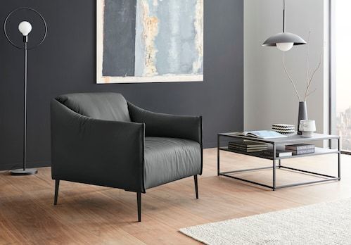 W.SCHILLIG Cocktailsessel »sally«, mit Metallfüßen in Schwarz pulverbeschichtet