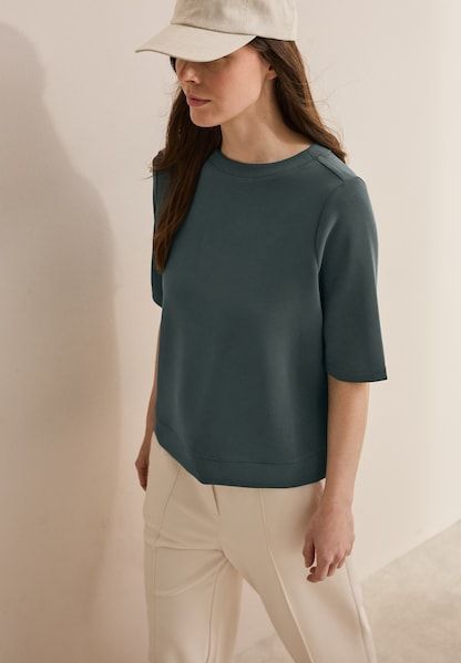 Cecil Sweatshirt, kurzarm, mit U-Boot-Ausschnitt