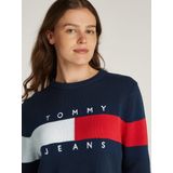 Tommy Jeans Curve Strickpullover »TJW CENTER FLAG SWEATER EXT«, in Großen Größen, Logo-Flag